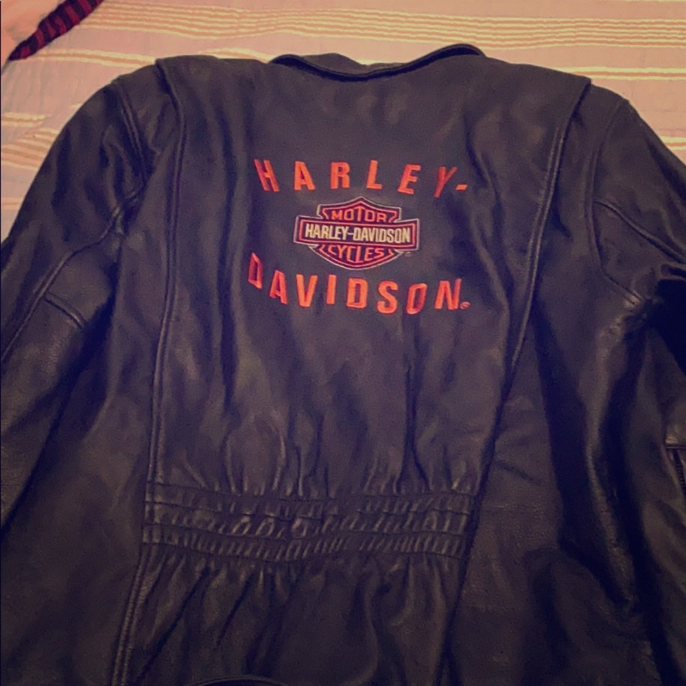 Unisex real leather Harley Davidson jacket